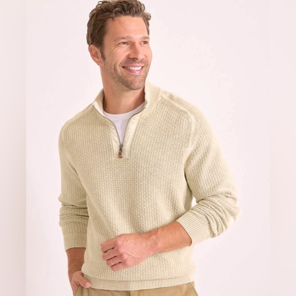 Tommy Bahama Quarter Zip Pullover Sweater - Picture 1 of 8
